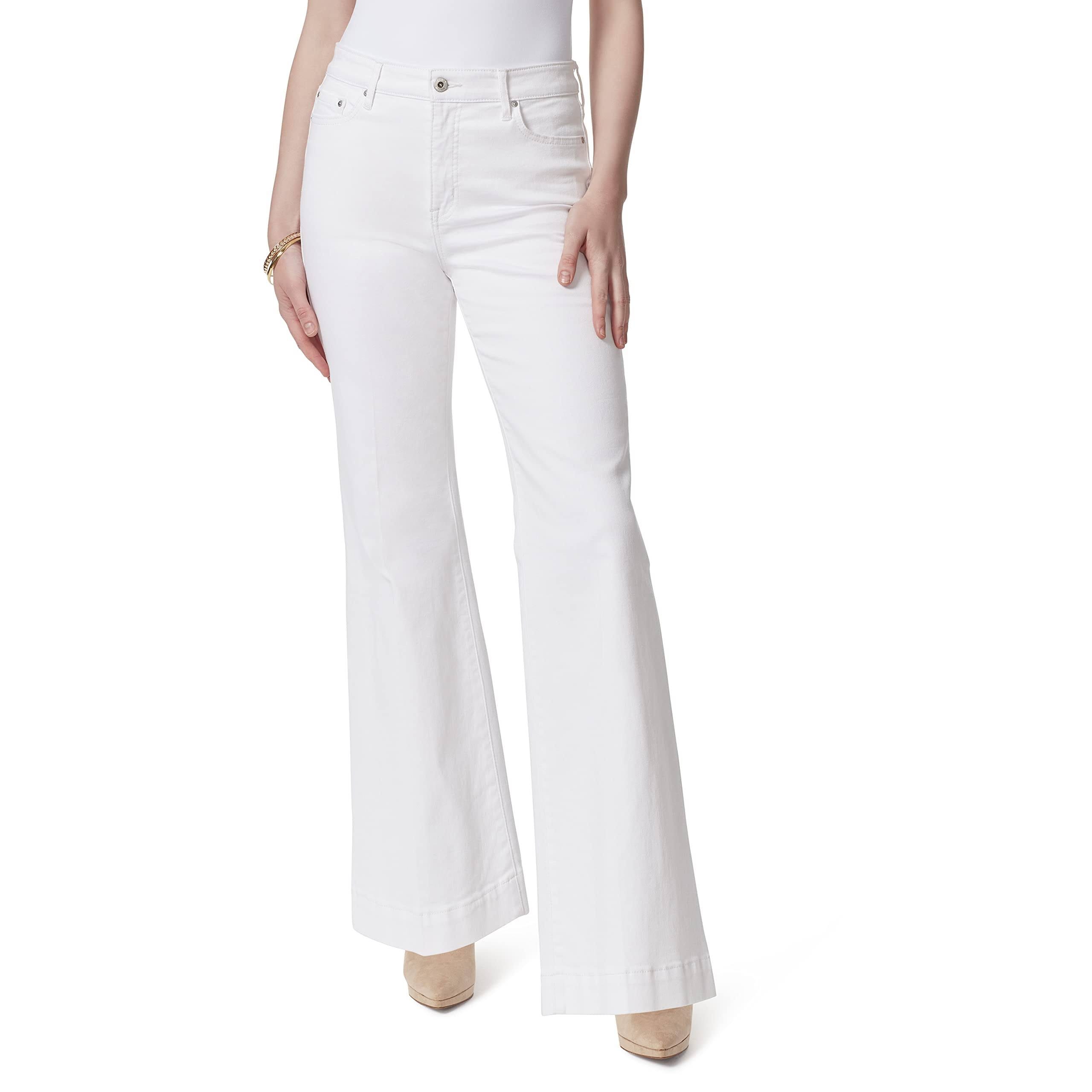 Retro-Inspired High-Rise White Wide Leg Jeans by Jessica Simpson | Image