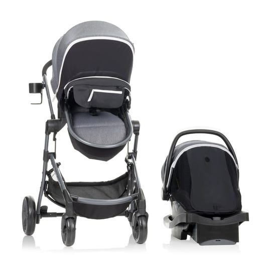 evenflo-pivot-vizor-travel-system-with-litemax-infant-car-seat-chasse-black-1