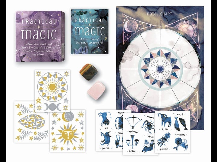 practical-magic-includes-rose-quartz-and-tigers-eye-crystals-3-sheets-of-metallic-tattoos-and-more-b-1