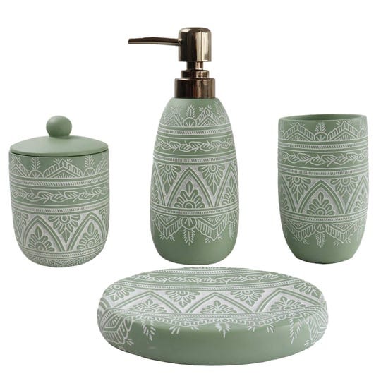 hymmah-green-bathroom-accessories-setfarmhouse-bathroom-decor4-pcs-resin-gift-set-apartment-necessit-1