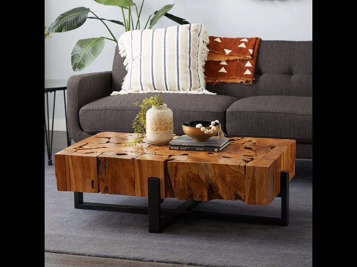 brown-teak-wood-rustic-coffee-table-46-x-16