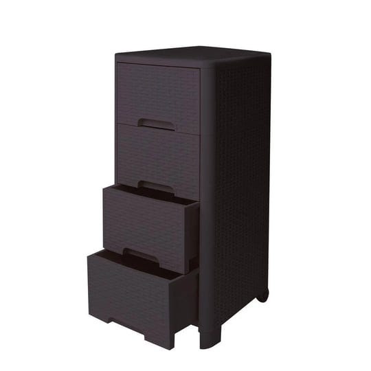 rattan-style-4-drawer-unit-in-brown-1