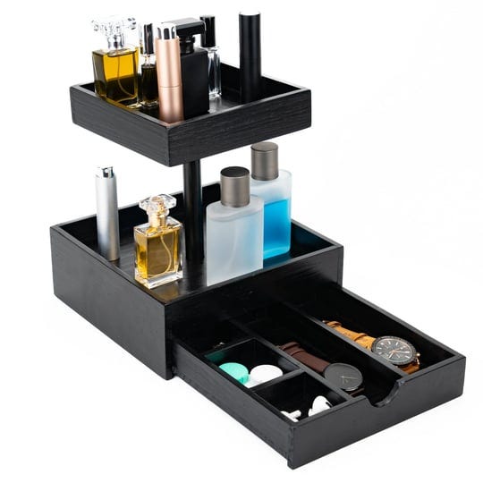 kico-wooden-cologne-organizer-for-men-2-tier-cologne-stand-with-drawer-black-cologne-holder-cologne--1