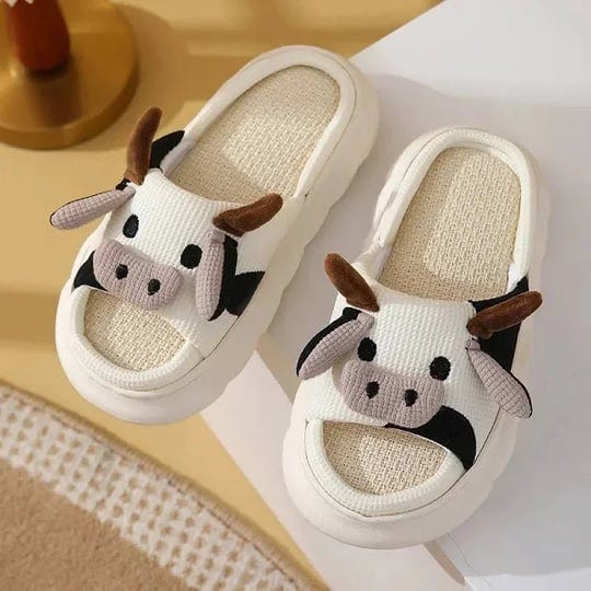 cute-cow-design-plush-indoor-slippers-1