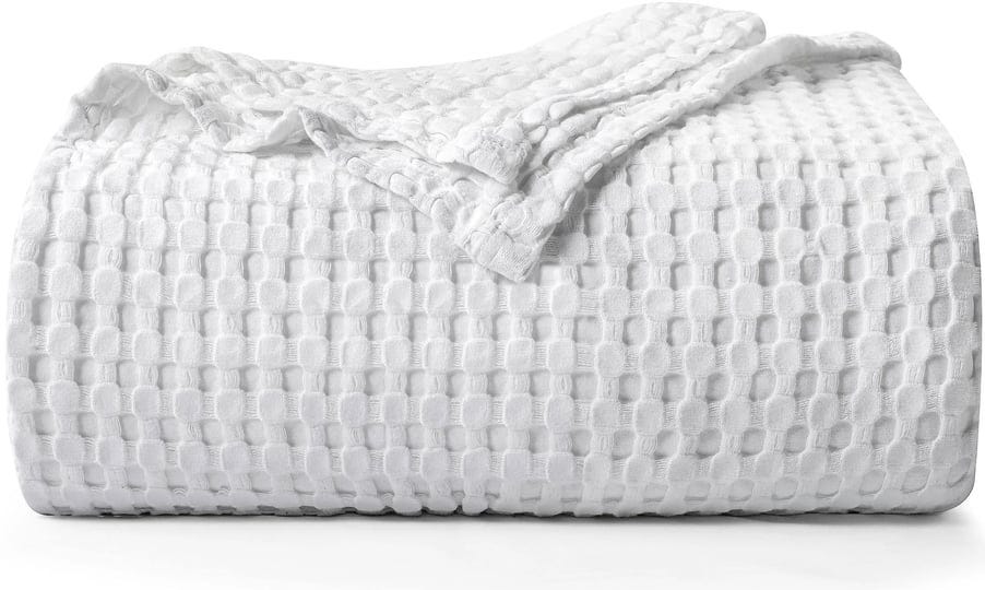 utopia-bedding-cotton-waffle-blanket-300-gsm-white-60x50-inches-soft-lightweight-breathable-bed-blan-1