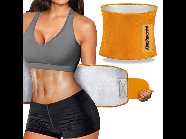 kingpavonini-waist-trimmer-for-women-mens-waist-trainer-sweat-belt-plus-size-upgraded-yellow-1