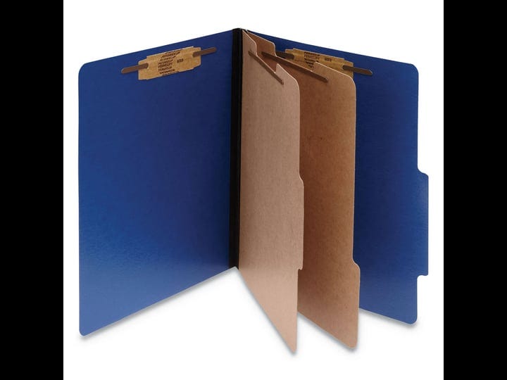 acco-colorlife-presstex-classification-folders-2-dividers-letter-size-dark-blue-10-box-15664