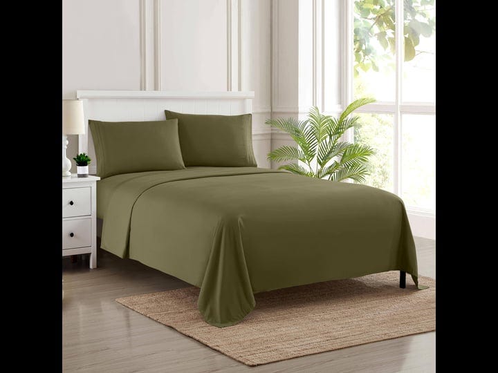 sweet-home-collection-1800-series-bed-sheets-extra-soft-microfiber-deep-pocket-sheet-set-olive-queen-1