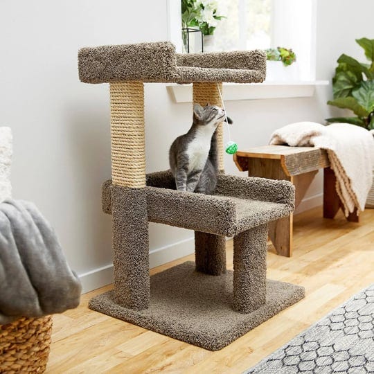 frisco-32-in-real-carpet-wooden-cat-tree-with-toy-gray-1