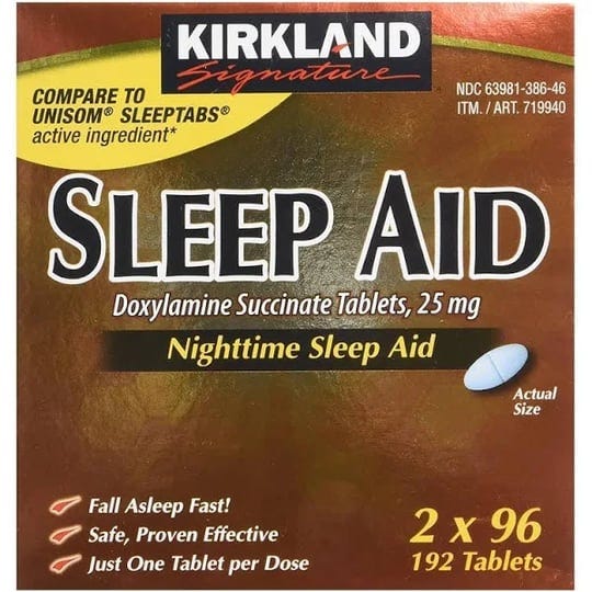 kirkland-sleep-aid-doxylamine-succinate-25-mg96-tablets-x-4free-worldwide-ship-1