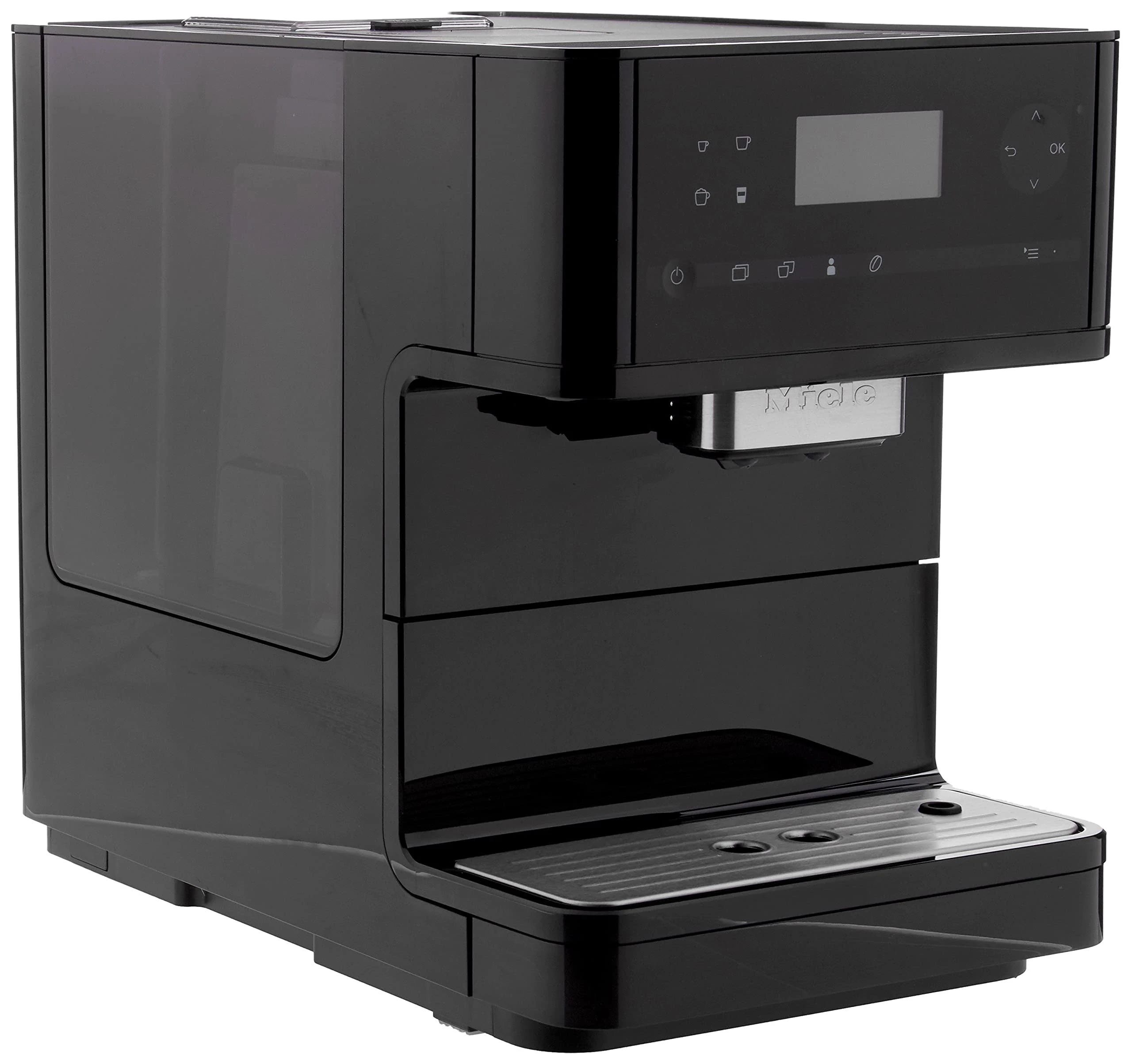 Miele Obsidian Black Countertop Coffee Machine with Perfect Milk Froth and Fully Automatic Controls | Image