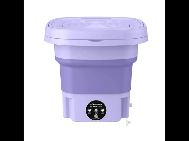 foldable-laundry-machine-with-detachable-drain-basket-purple-1