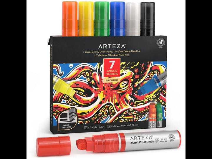 acrylic-markers-classic-broad-nib-set-of-7-arteza-1