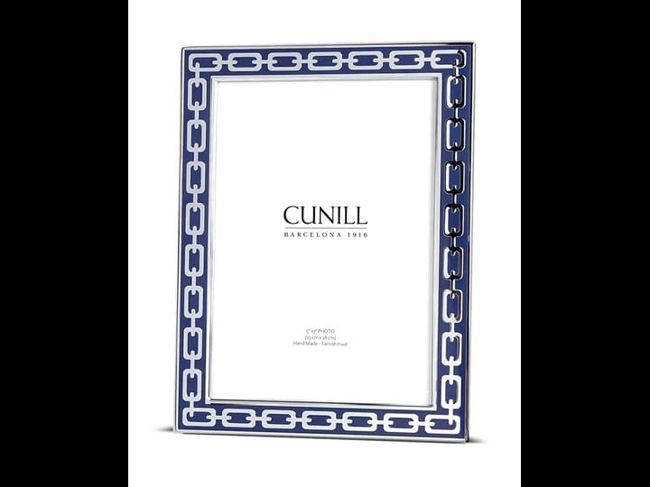 cunill-links-style-picture-frame-silverplate-navy-blue-5x7-links-picture-frame-chain-link-design-pho-1