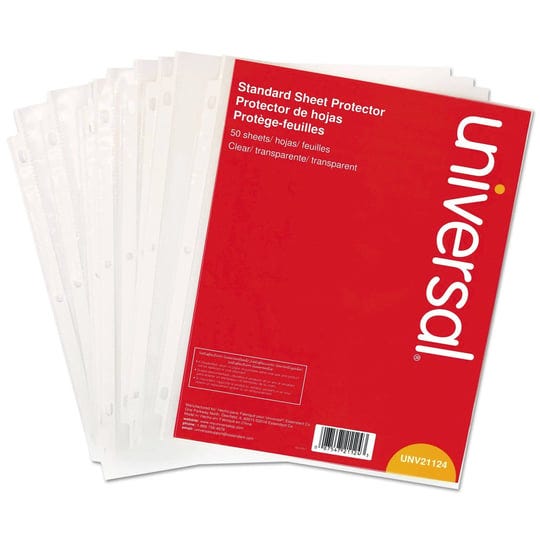 universal-unv21124-top-load-poly-sheet-protectors-standard-gauge-letter-clear-50-pack-1