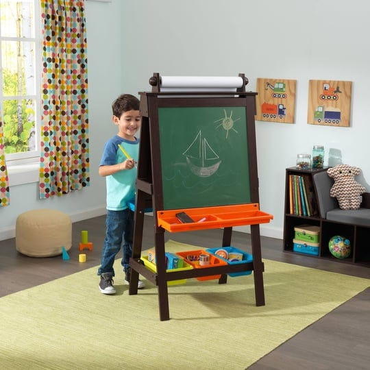 kidkraft-storage-easel-espresso-1