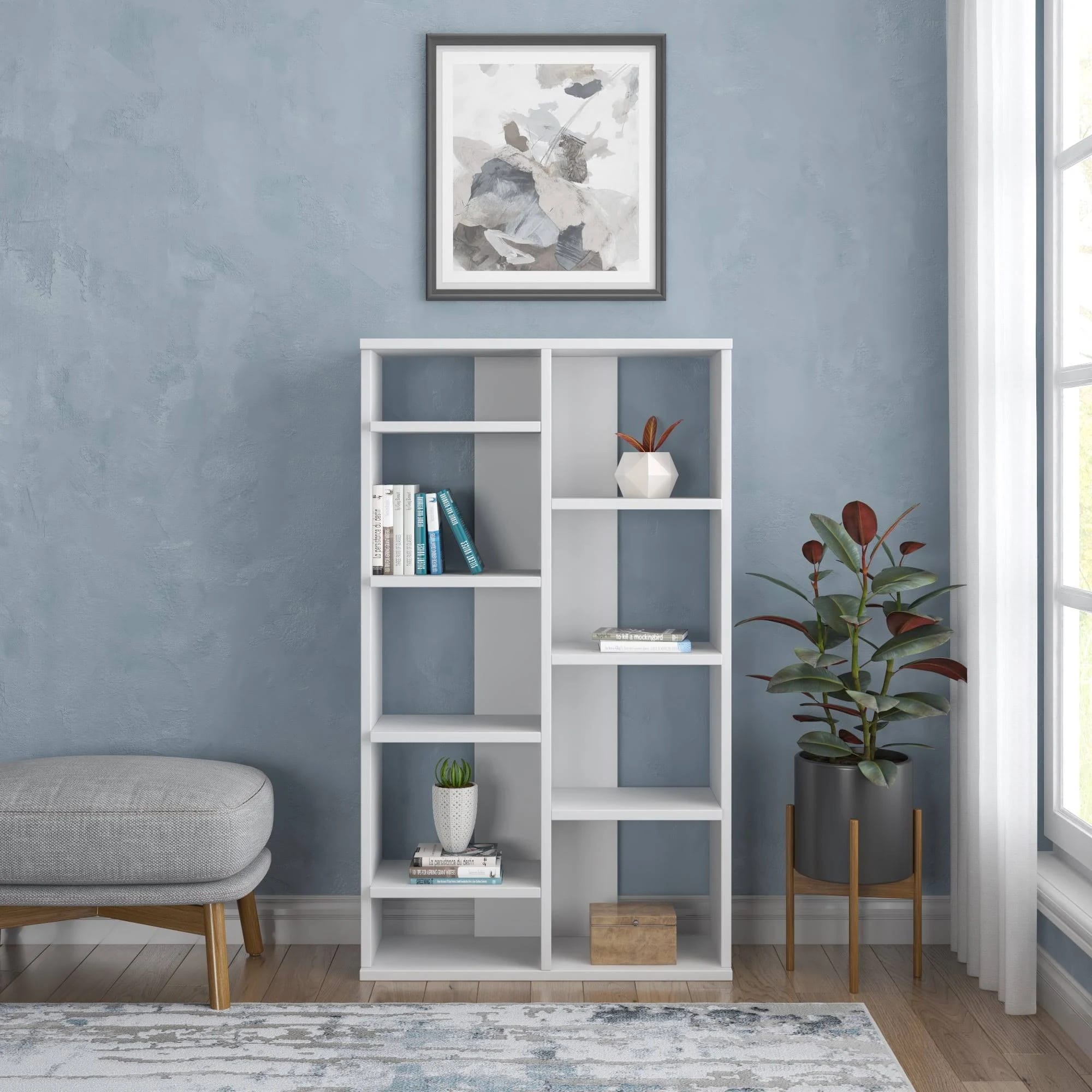 Keota Elegant White Bookshelf | Image