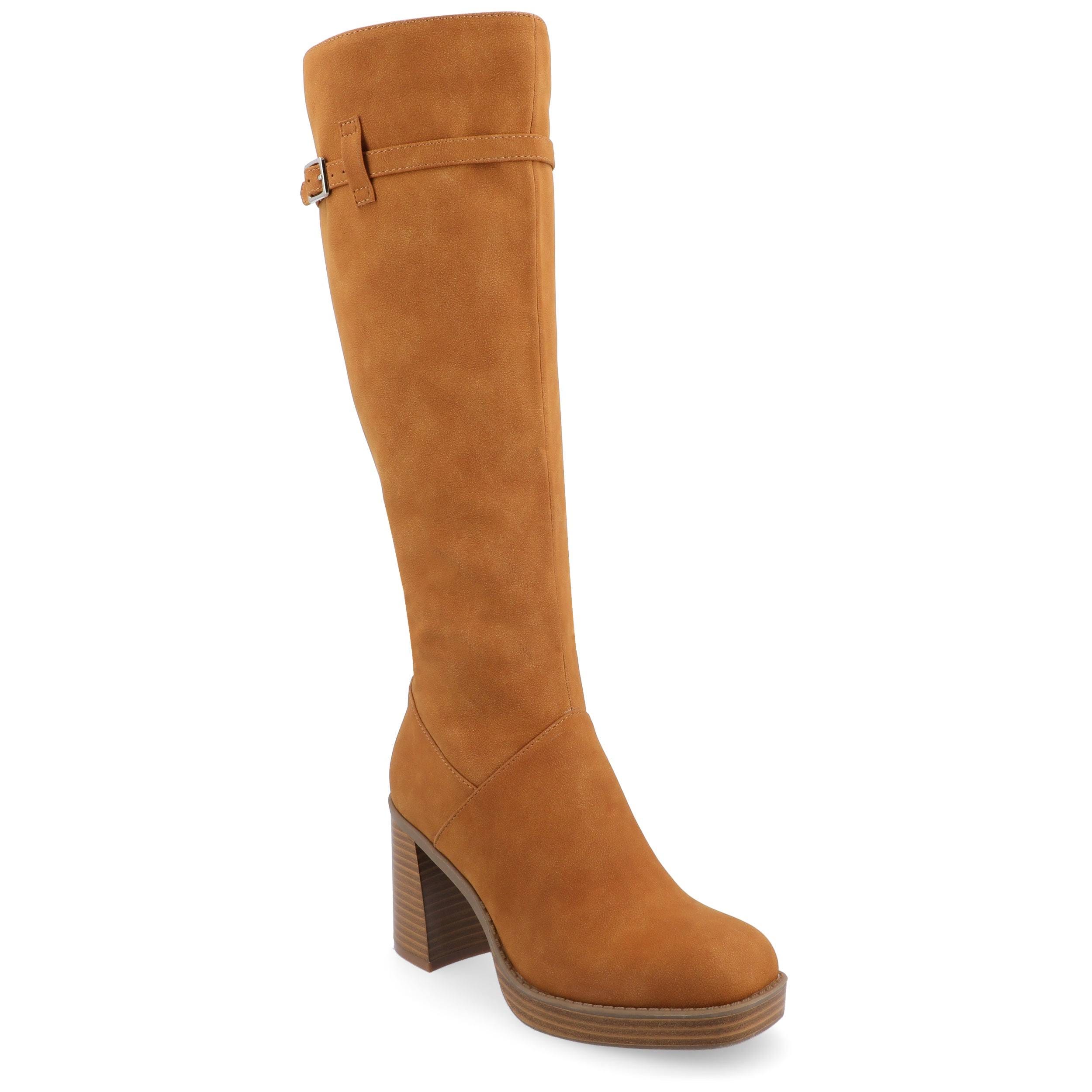 Comfortable Knee-High Platform Boot with Extra-Wide Calf and Cushioned Insole | Image
