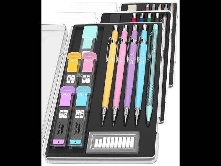 mr-pen-pastel-mechanical-pencil-set-with-lead-and-eraser-refills-5-sizes-0-3-0-5-0-7-0-9-2mm-other-1
