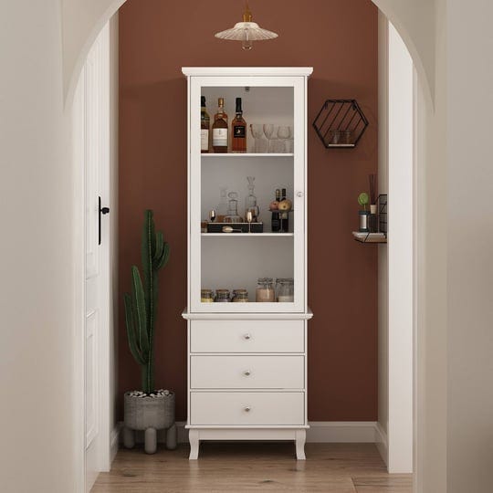 buffet-display-cabinet-with-glass-doors-tall-bookcase-storage-cabinet-white-1