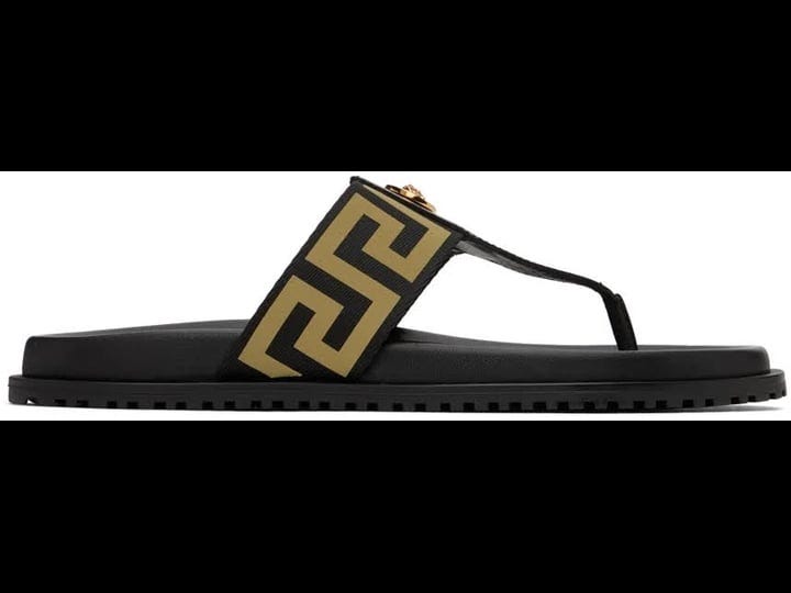 versace-greca-leather-trimmed-sandals-black-1