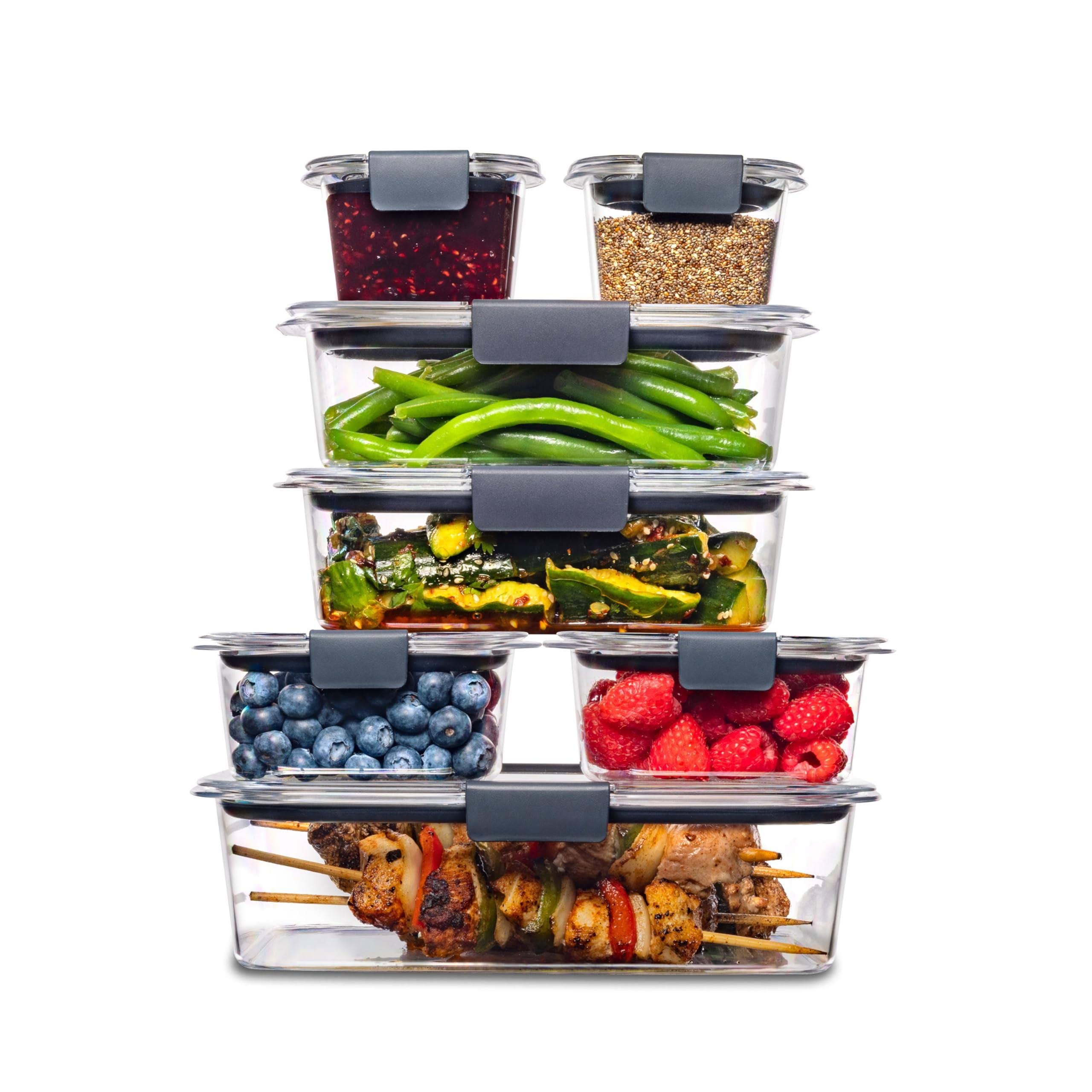 Rubbermaid Brilliance Airtight Food Storage Containers: Sleek & Durable BPA-Free Plastic Lids | Image