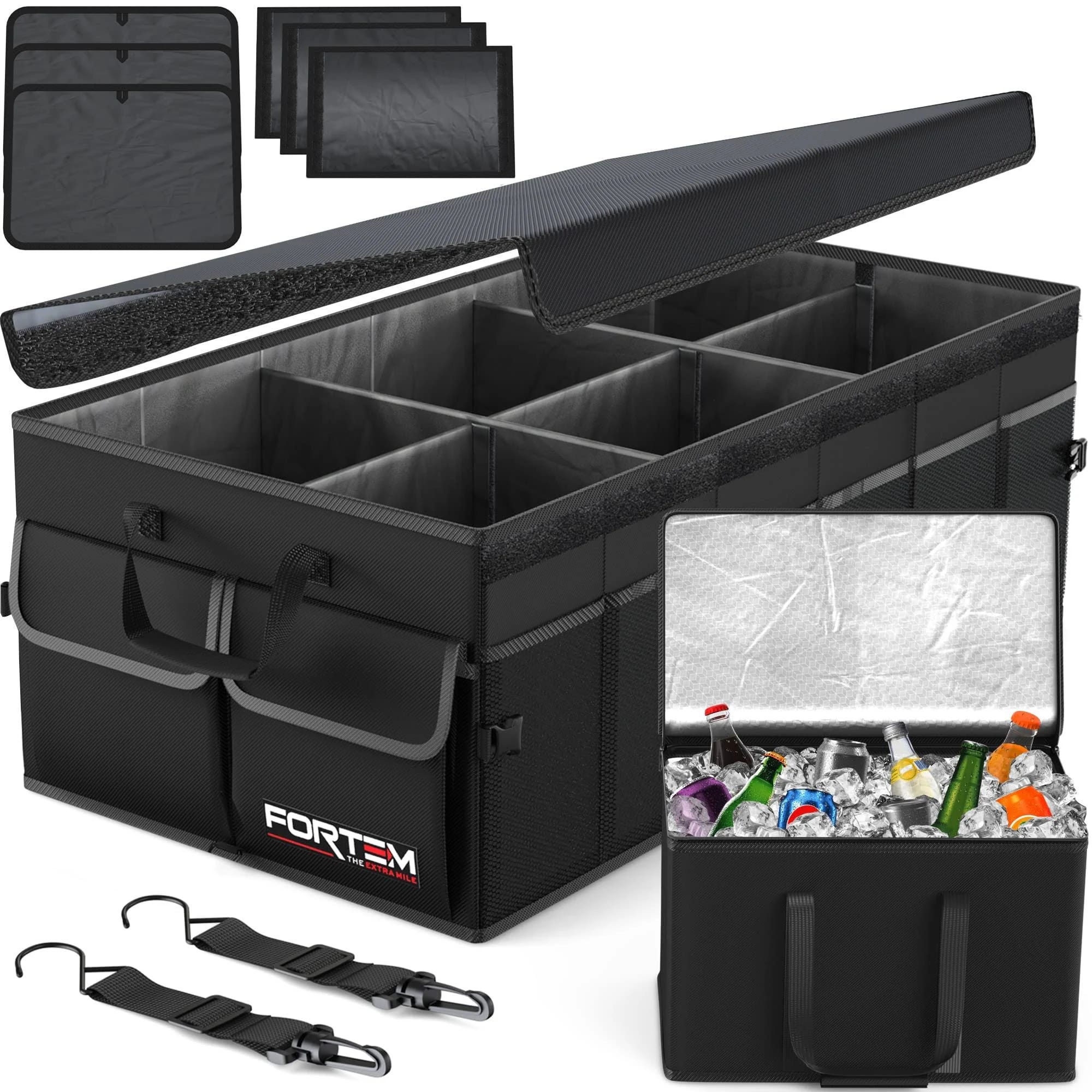 Car Trunk Organizer with Cooler and Non-Slip Nylon Material | Image