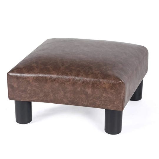 adeco-ottoman-footstools-brown-distressed-faux-leather-foot-rest-small-1