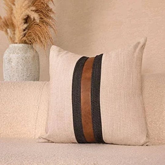 boysum-farmhouse-decorative-outdoor-throw-pillow-covers-for-couch-sofa-bed-brown-faux-leather-accent-1