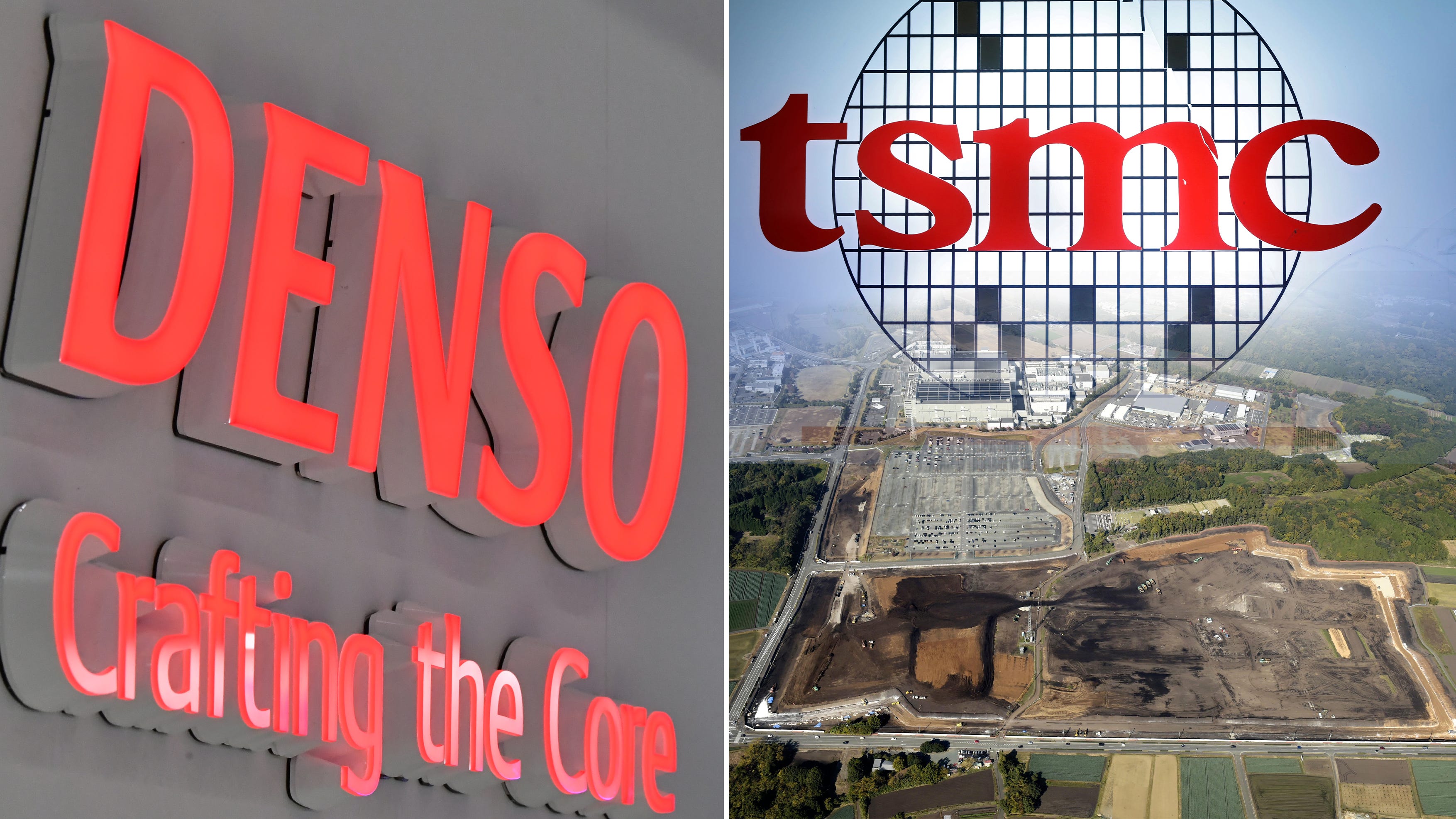 TSMC logosu ile birlikte gösterilen Denso logosu