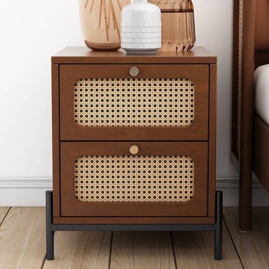 classic-cannage-rattan-2-drawer-wood-nightstand-for-bedroom-walnut-2-drawer-1