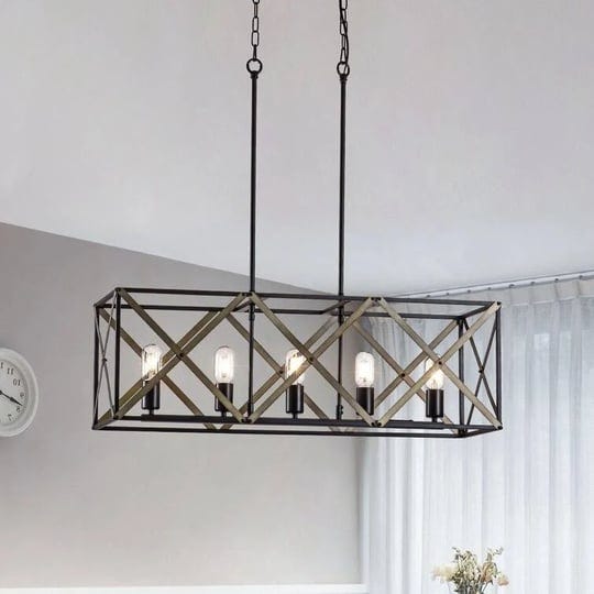 maxax-5-light-kitchen-island-rectangle-pendant-black-1