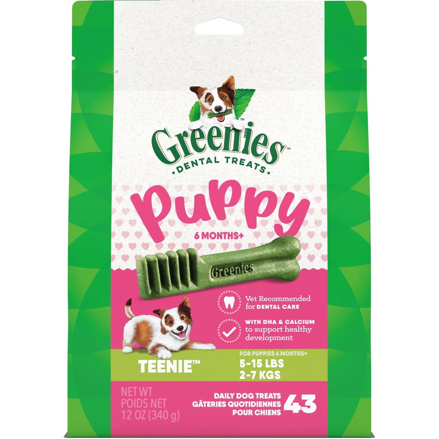 Greenies™ Puppy Dog Dental Treats (6+ Months) - 12 oz Teenie Pack | Image