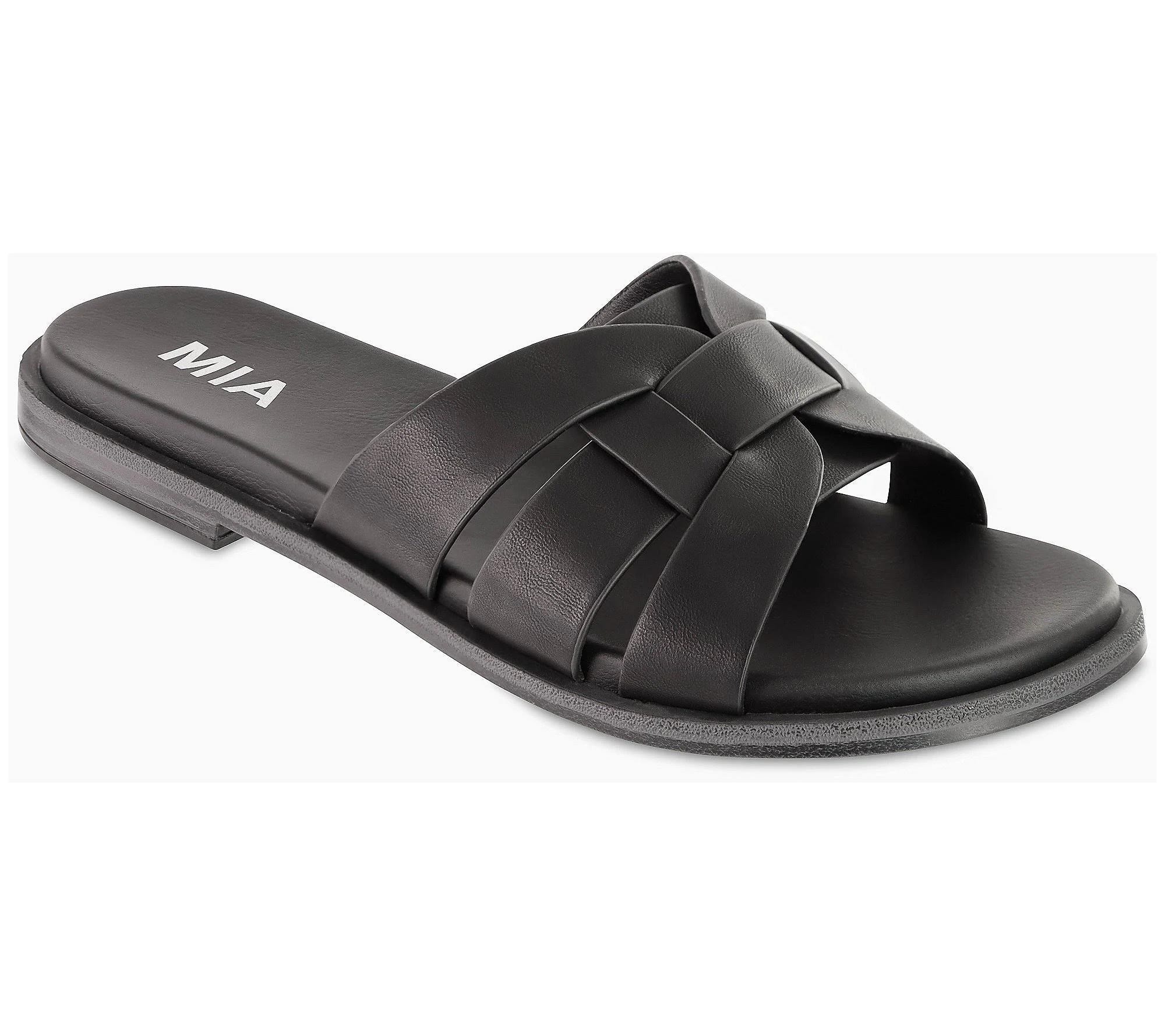 Effortless Slip-On Sandals in Poliana Style - Black | Image