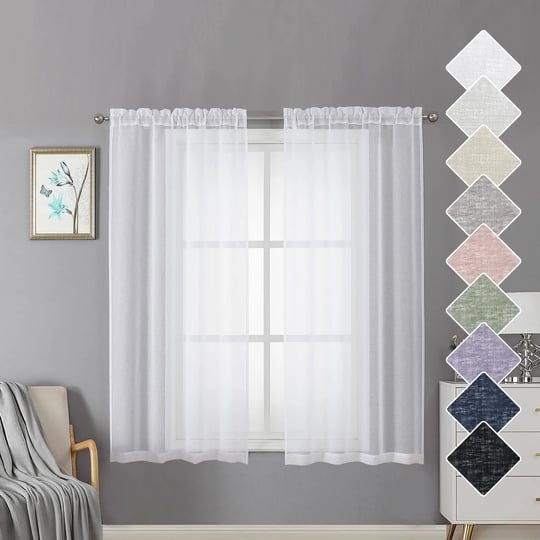 lecloud-doris-2-panels-sheer-white-curtains-54-inch-length-airy-breathable-solid-small-curtain-with--1