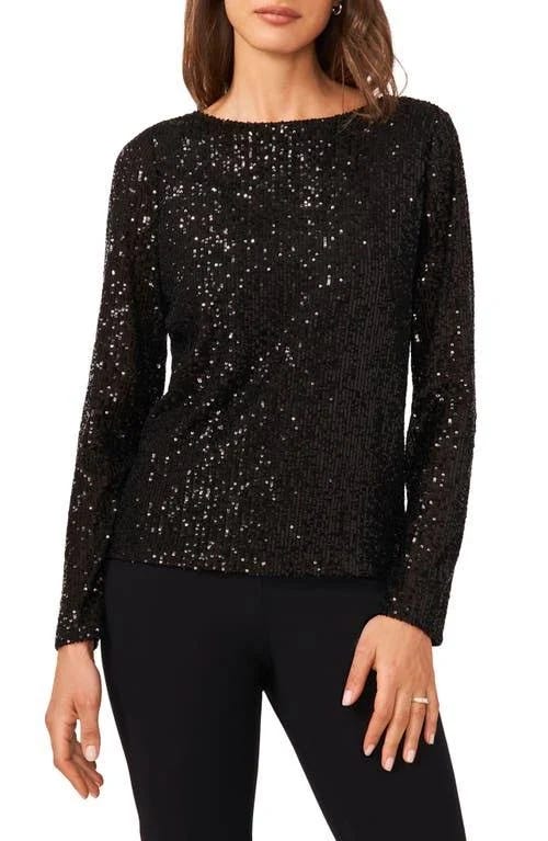 Dazzling Sequin Top with a Scoop Back | Image