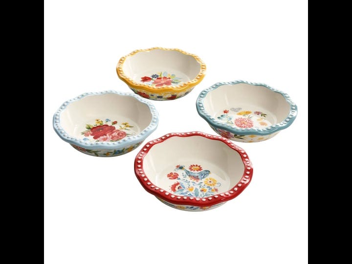 the-pioneer-woman-floral-medley-5-5-inch-mini-pie-pans-4-pack-yellow-1