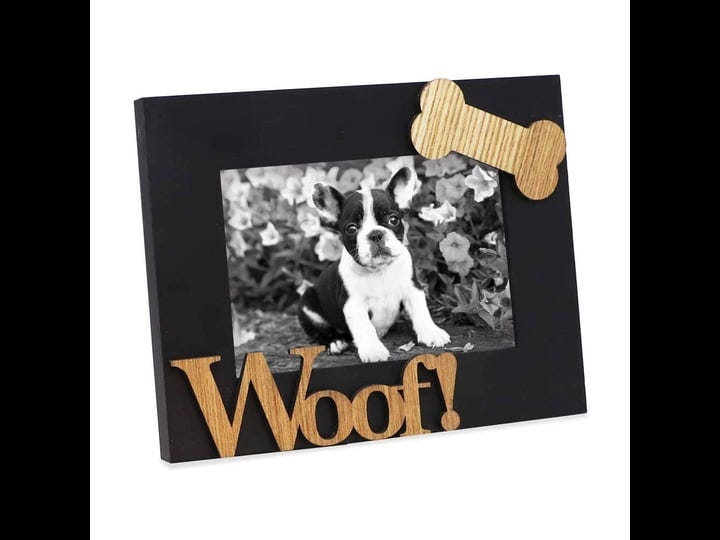 isaac-jacobs-black-wood-sentiments-dog-woof-picture-frame-4x6-inch-photo-gift-for-pet-dog-puppy-disp-1