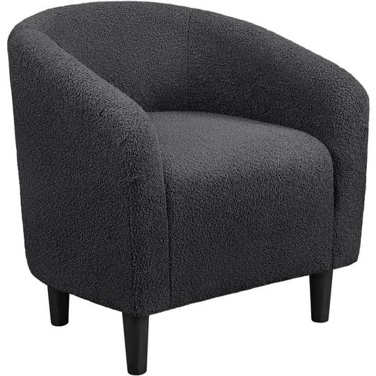 topeakmart-modern-upholstered-boucle-accent-club-chair-for-living-room-black-1
