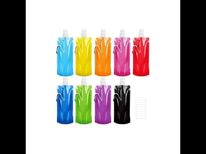 tomnk-9pcs-collapsible-water-bottle-reusable-canteen-foldable-drinking-water-bottle-with-clip-for-sp-1