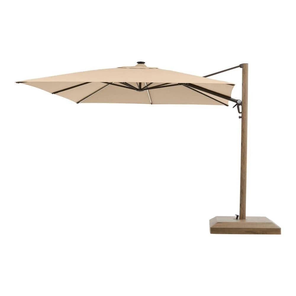 Premium Sunbrella Cantilever LED Patio Umbrella | Image