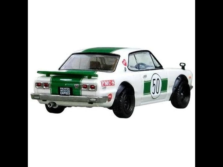 nissan-skyline-2000-gt-r-kpgc10-50-rhd-right-hand-drive-white-with-green-stripes-malaysia-diecast-ex-1