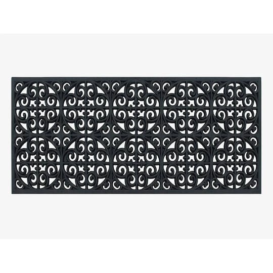 a1hc-100-rubber-beautifully-hand-finished-elegant-large-doormat-for-indoor-outdoor-use-18x48-black-i-1