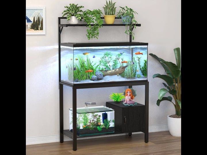 gdlf-40-50-gallon-fish-tank-stand-with-plant-shelf-metal-aquarium-stand-with-cubby-storage-36-6-x-18-1