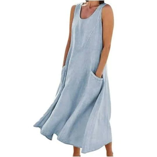 yanhoo-linen-dresses-for-women-2024-summer-dresses-for-women-casual-boho-sundress-crewneck-sleeveles-1