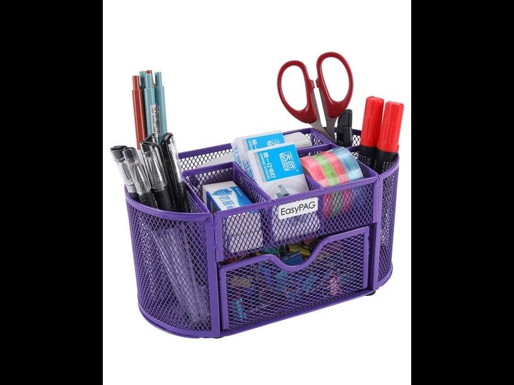 easypag-desk-organizer-9-components-mesh-office-desktop-supplies-caddy-with-drawer-purple-1