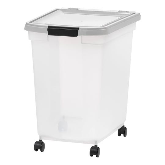 iris-usa-65-quart-airtight-pet-food-storage-container-for-dog-cat-bird-and-other-animals-gray-1