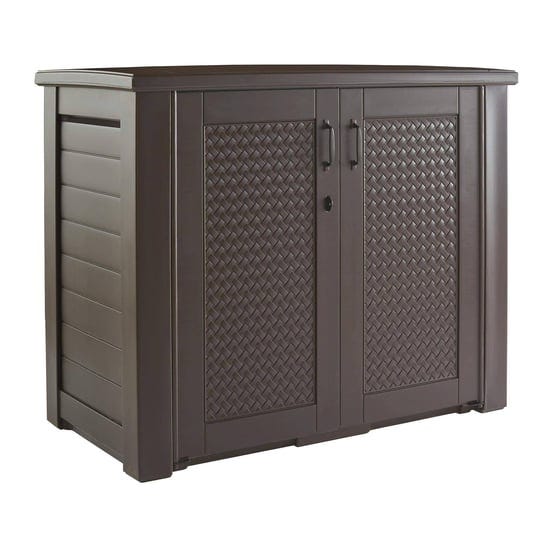 rubbermaid-1889849-resin-basket-weaved-patio-chic-outdoor-storage-cabinet-brown-1