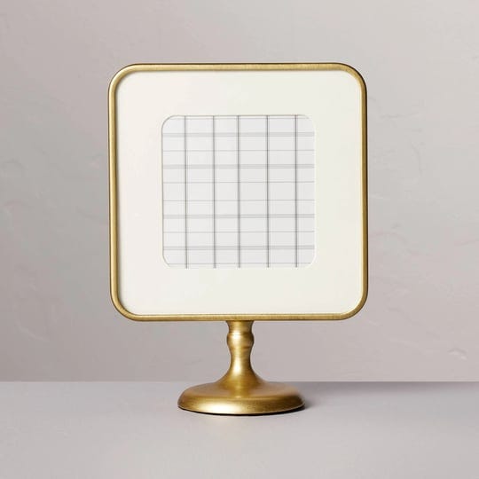 4x4-brass-pedestal-picture-frame-antique-finish-hearth-hand-with-magnolia-1