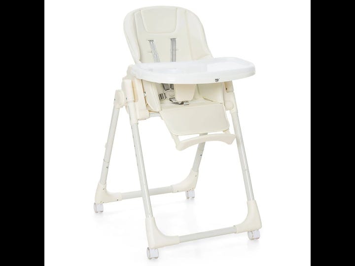 foldable-baby-highchair-w-wheels-height-adjustment-grey-beige-1